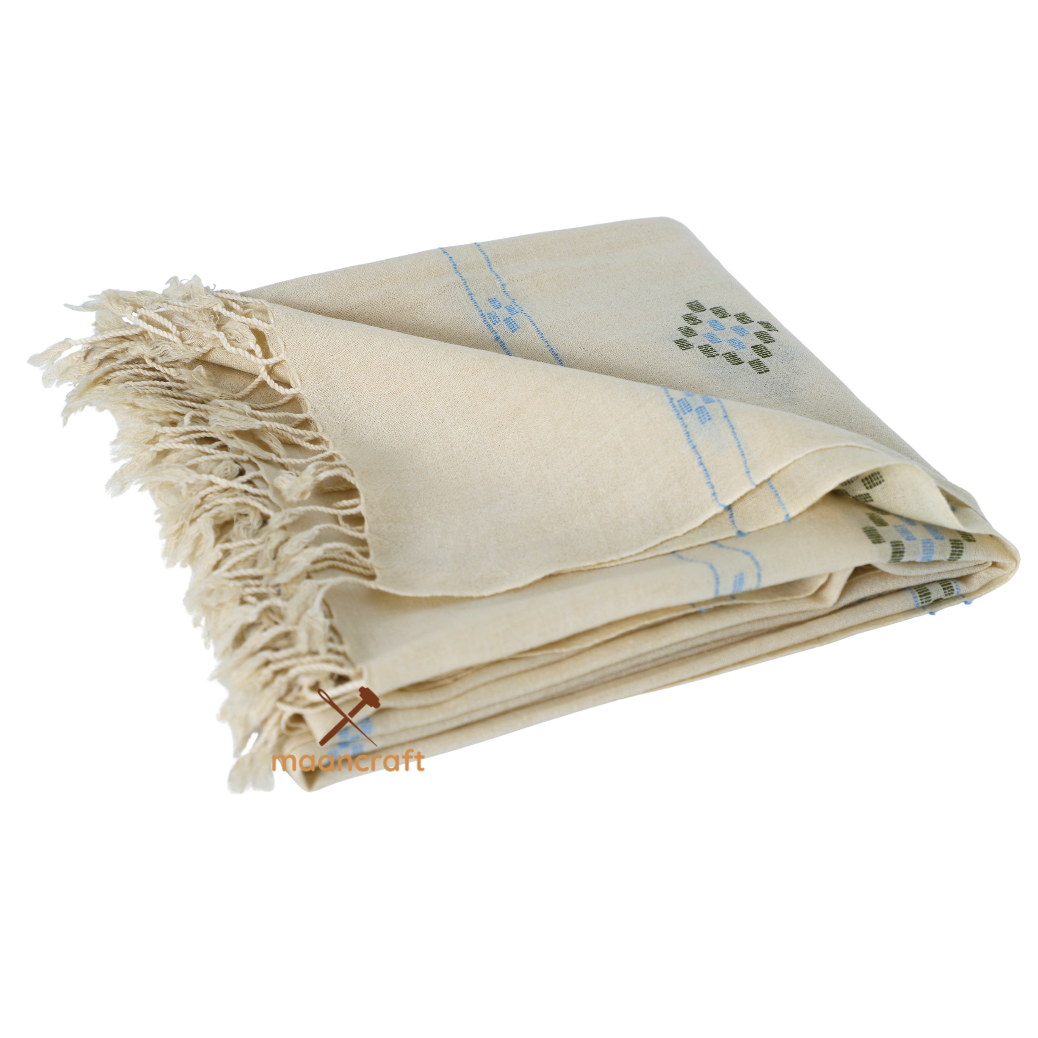 Swati Shawl - Cream theme with multi color embroidery