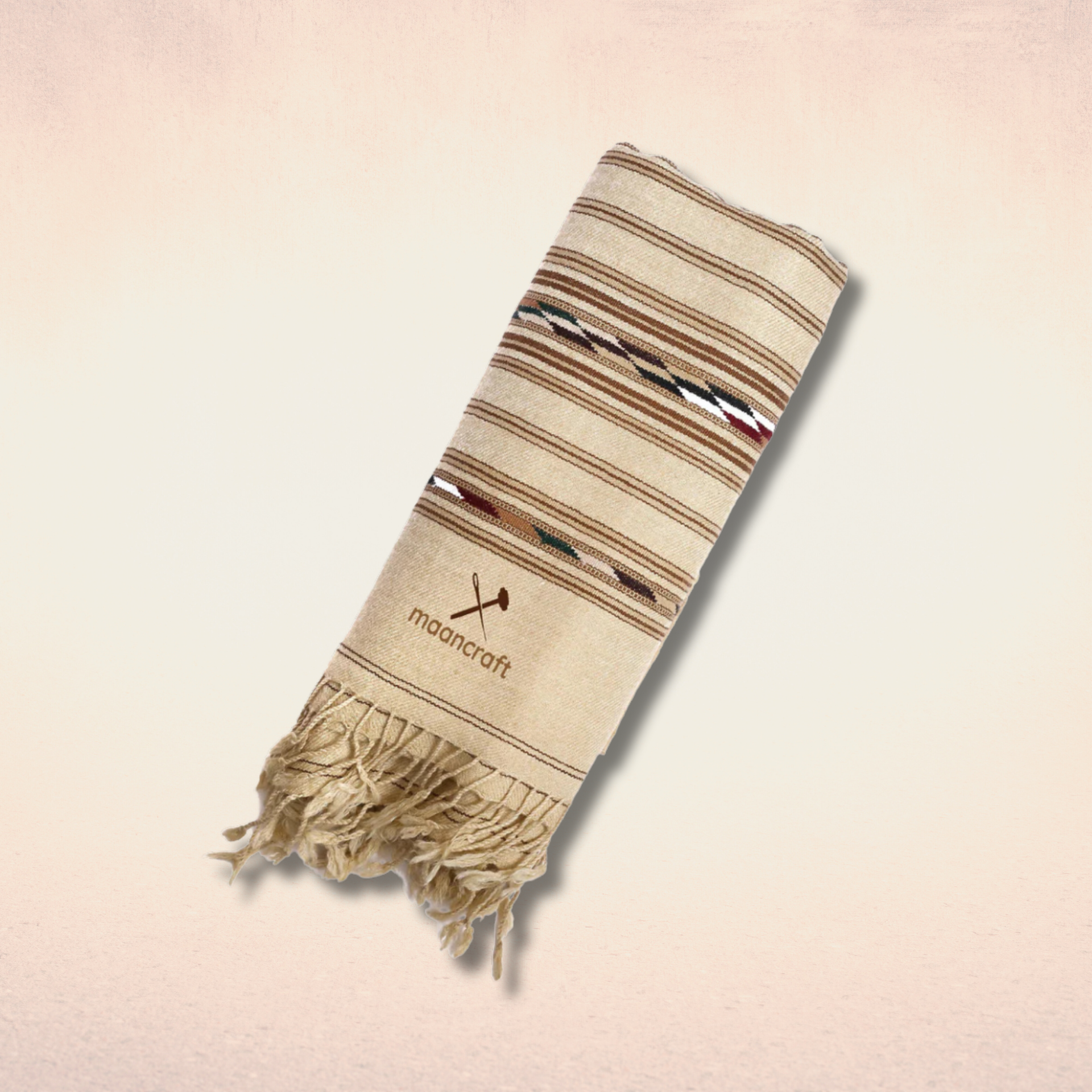 Australian wool shawl - Camel Brown