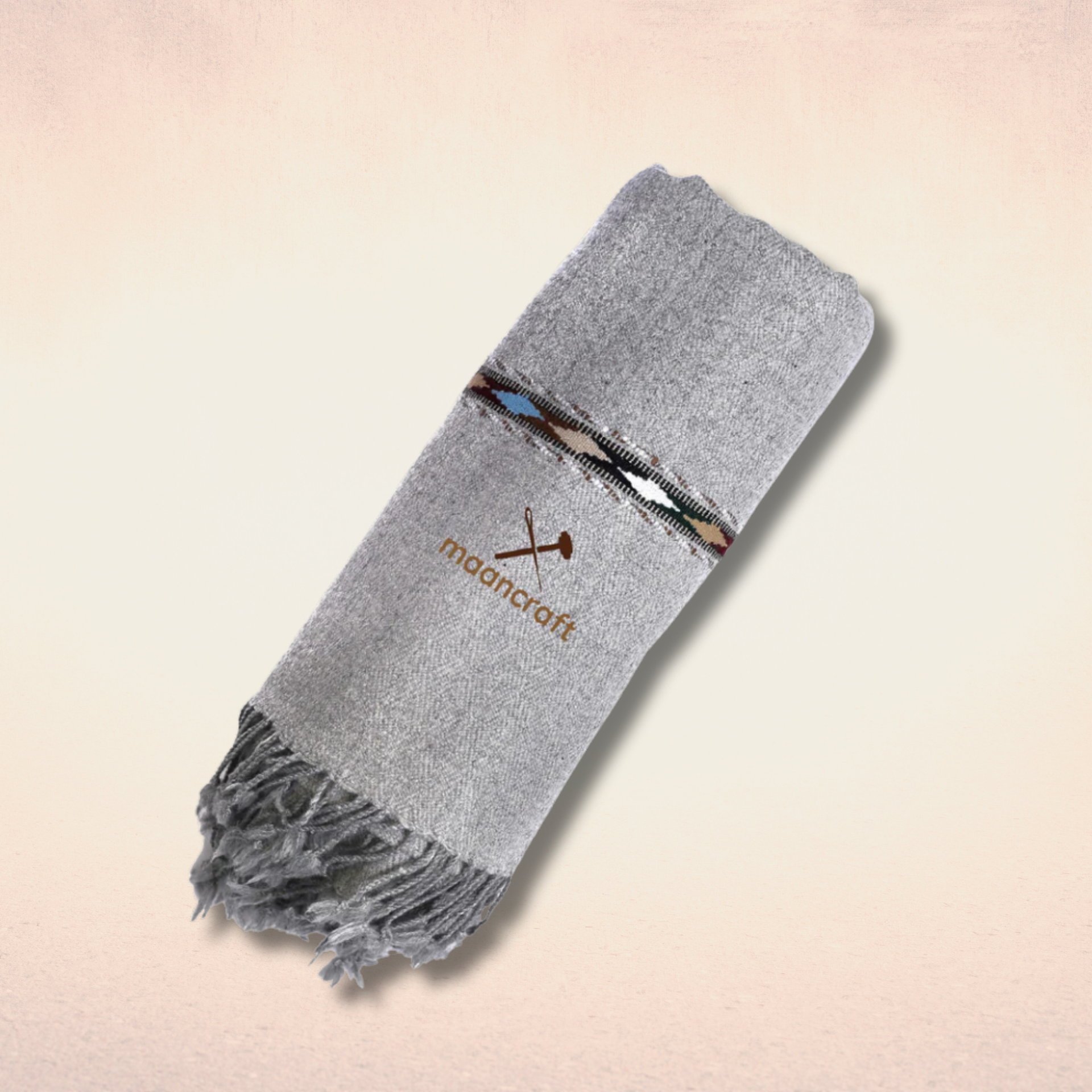 lambs wool shawl - Gray