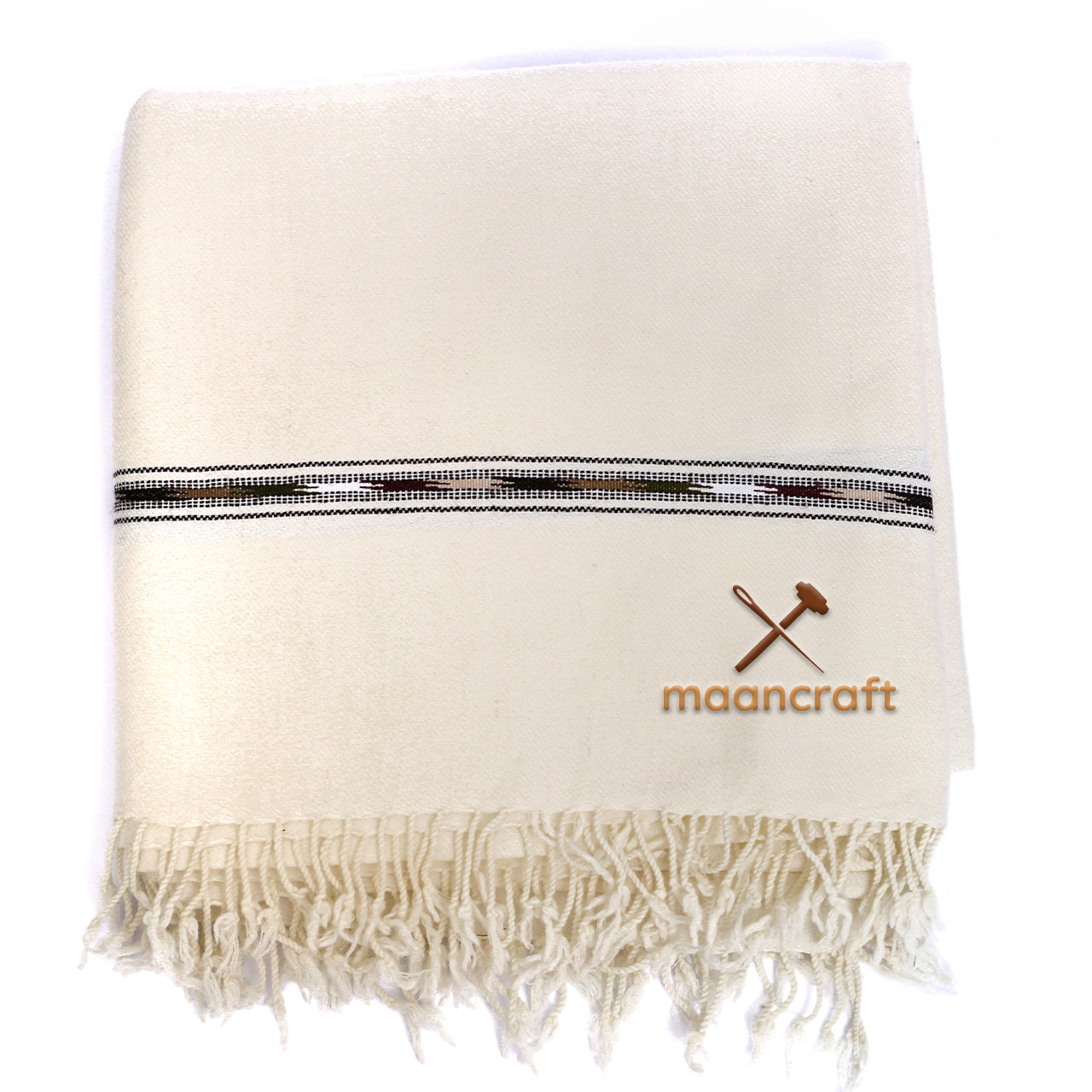Premium wool Shawl Off White