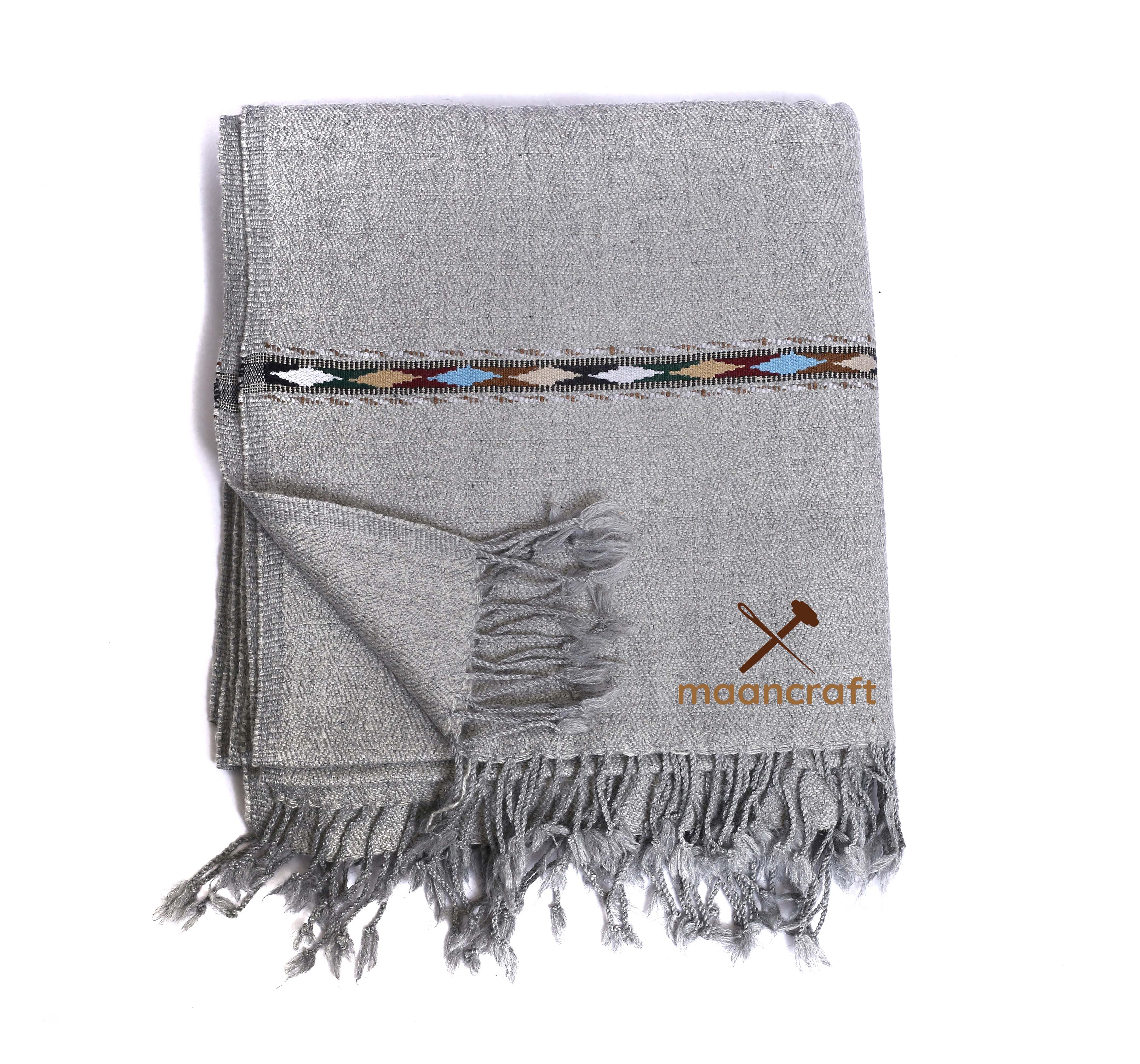 lambs wool shawl - Gray