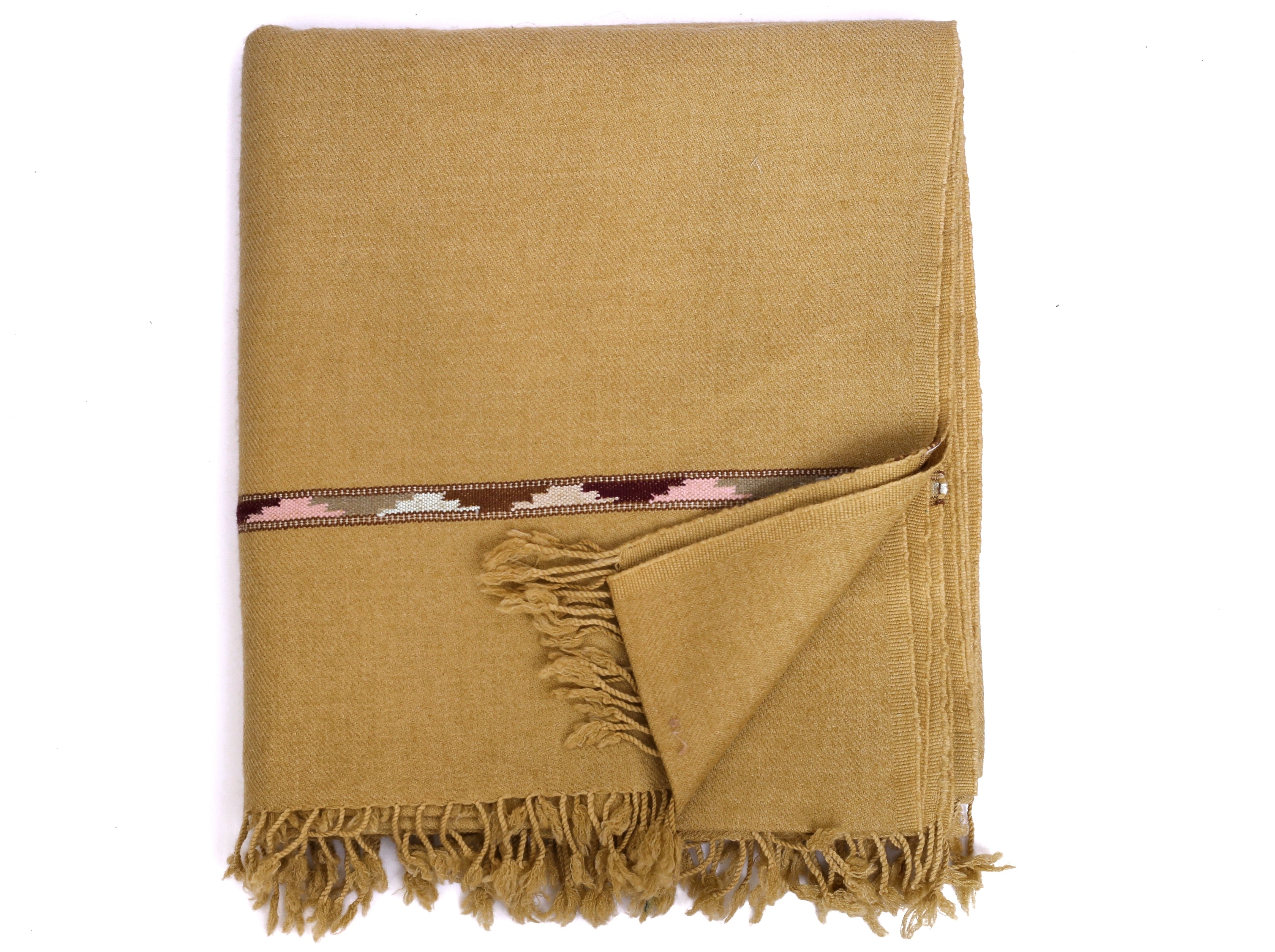 Premium Wool shawl Camel Brown