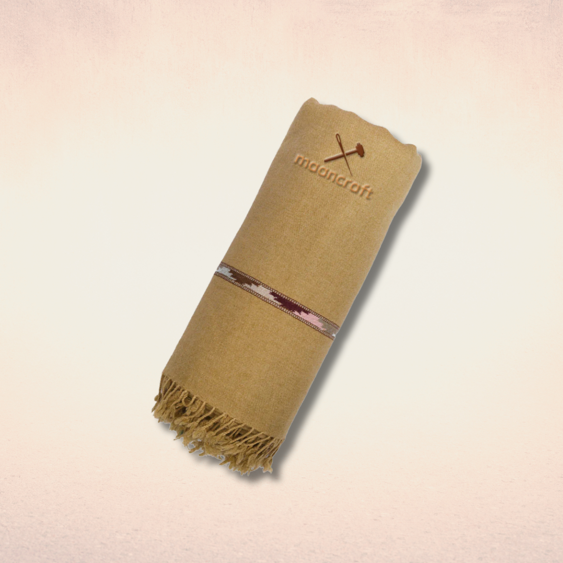 Swati shawl Camel Brown