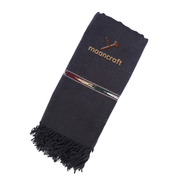 wool shawl black