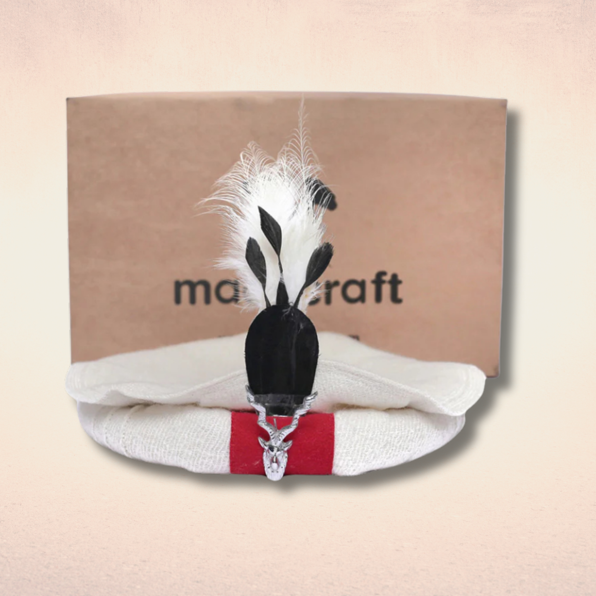 Chitrali wool Markhor Pakol  - off white