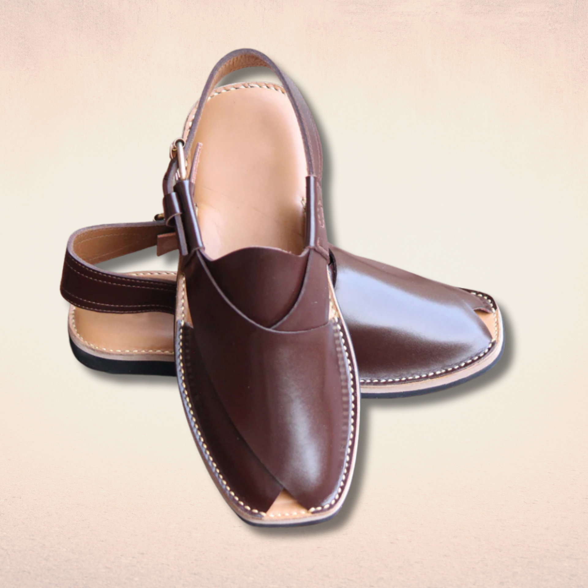 New Design Peshawari Chappal - Chocolate Brown