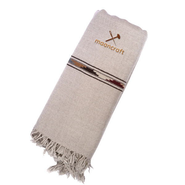 Swati Wool Shawl Gray