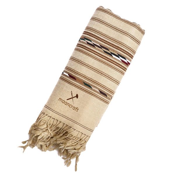 Australian wool shawl - Camel Brown