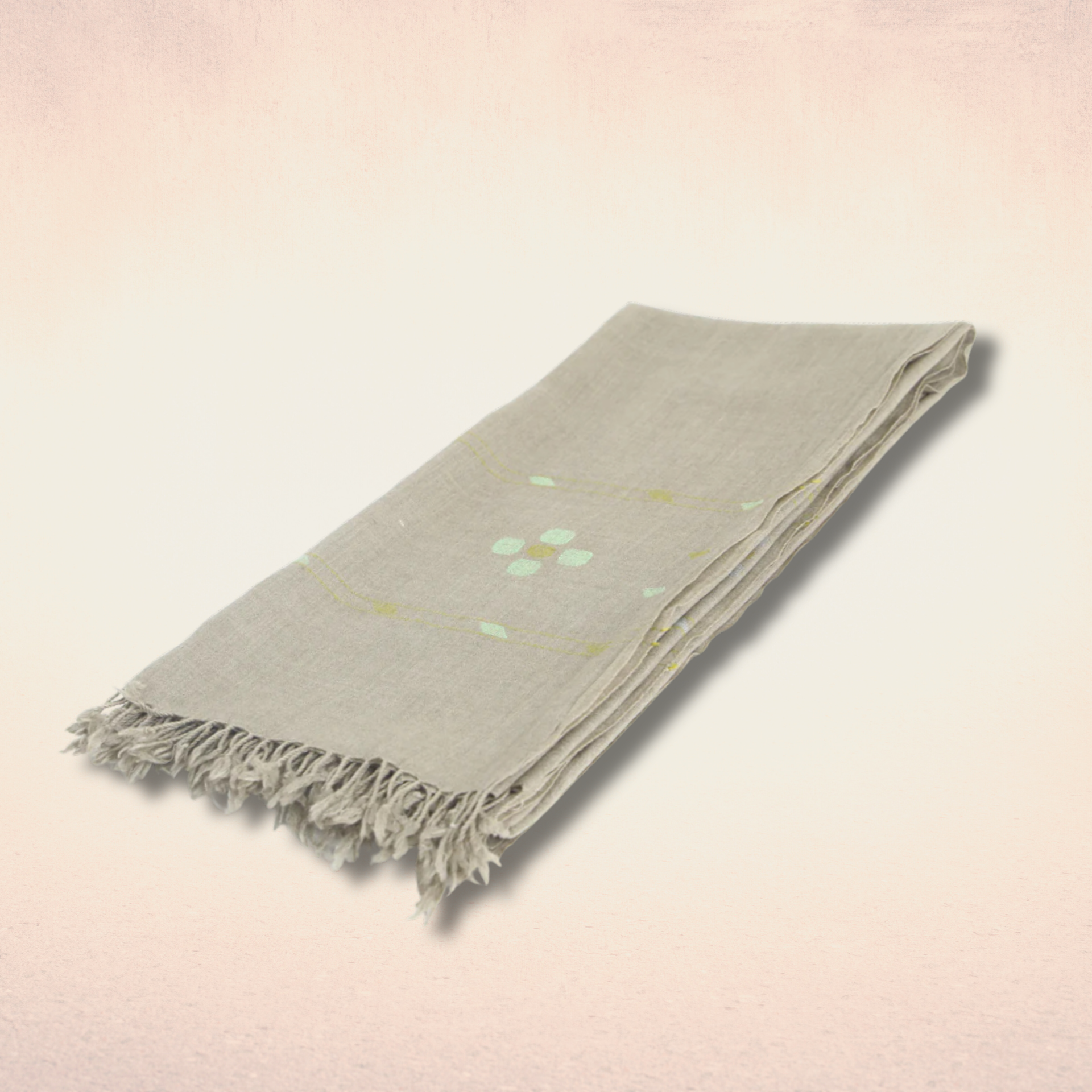 khaadi shawl Plan - Brown theme with multicolor design