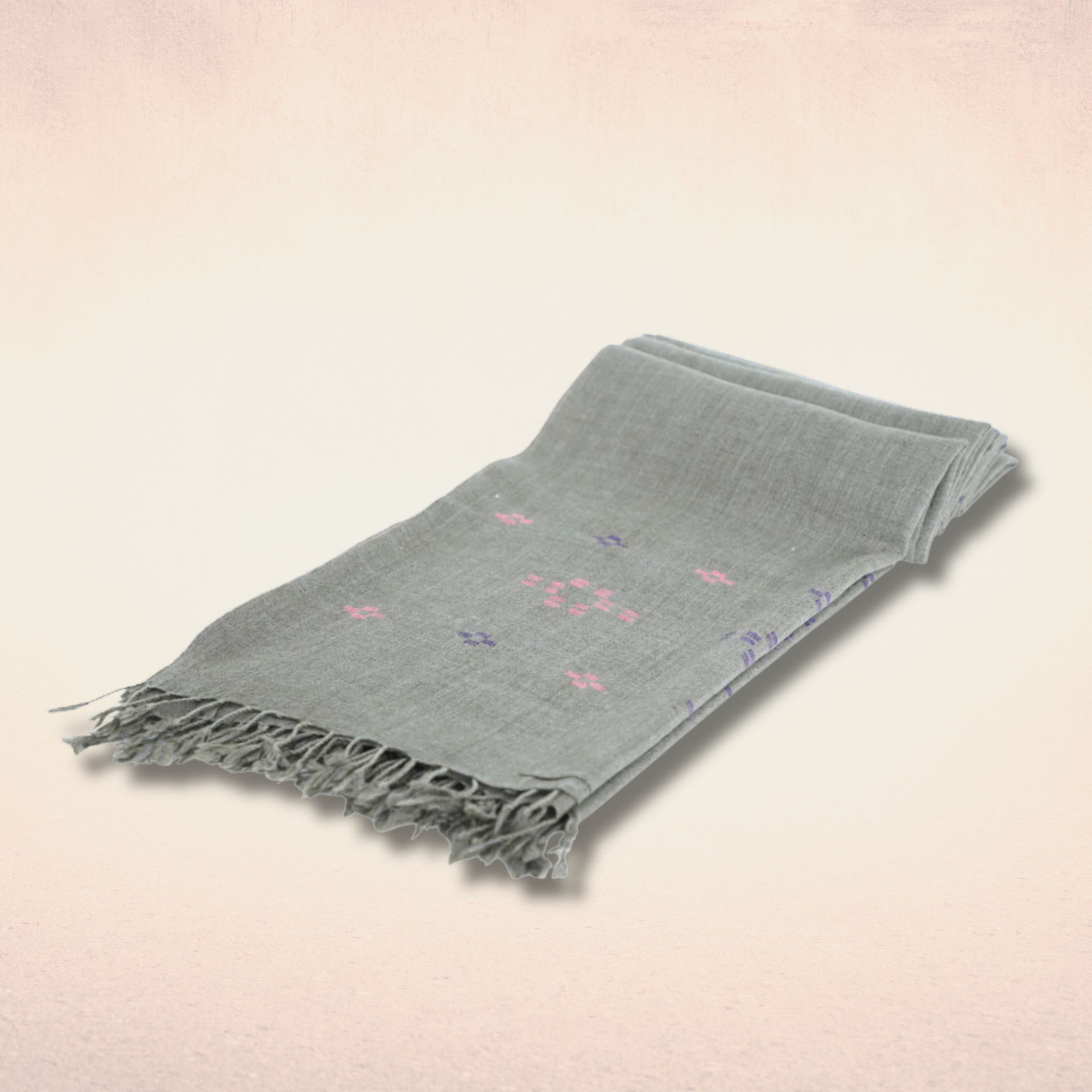 khaadi shawl - Aish theme with Pink and Blue design