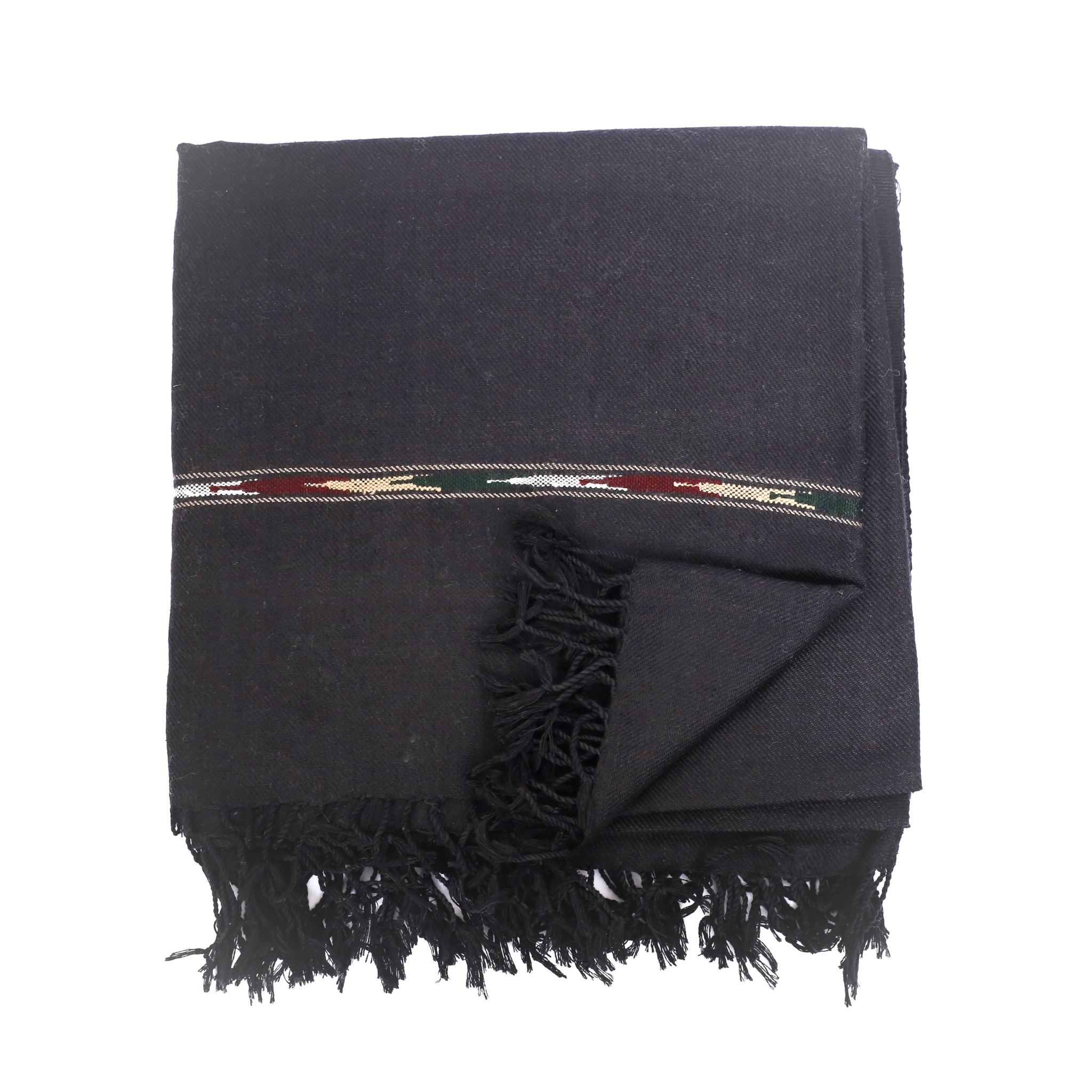wool shawl black