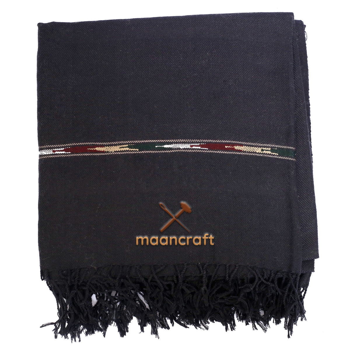 wool shawl black